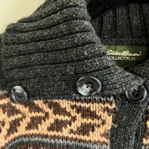 Eddie Bauer Collectibles Wool Blend Cardigan with Collar Holiday 2006 Collection - Picture 2 of 12